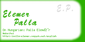 elemer palla business card